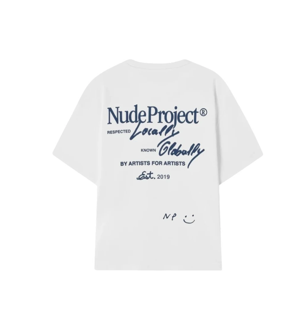 Camiseta Nude Project Global Soon Tee White — foto 2