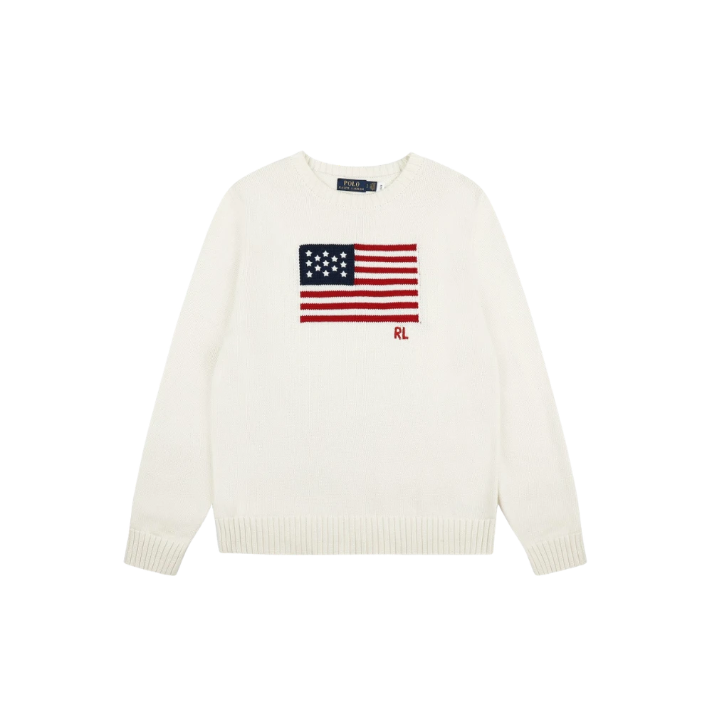 Suéter Ralph Lauren USA Branco Tricotado Feminino