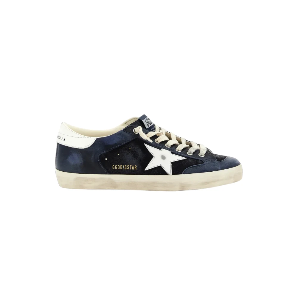 Golden Goose Super-Star em couro recortes em camurça