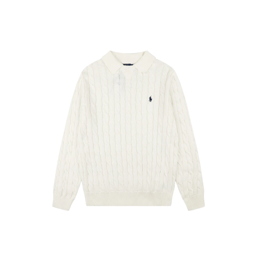 Suéter Ralph Lauren Tricô Branco com gola feminino — foto 1