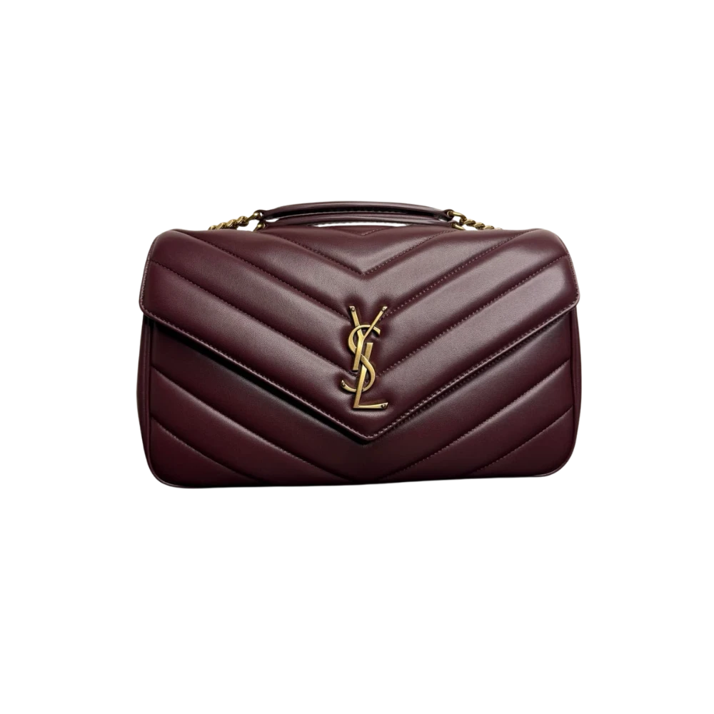 Bolsa Yves Saint Laurent LouLou média em couro de cordeiro matelassê
