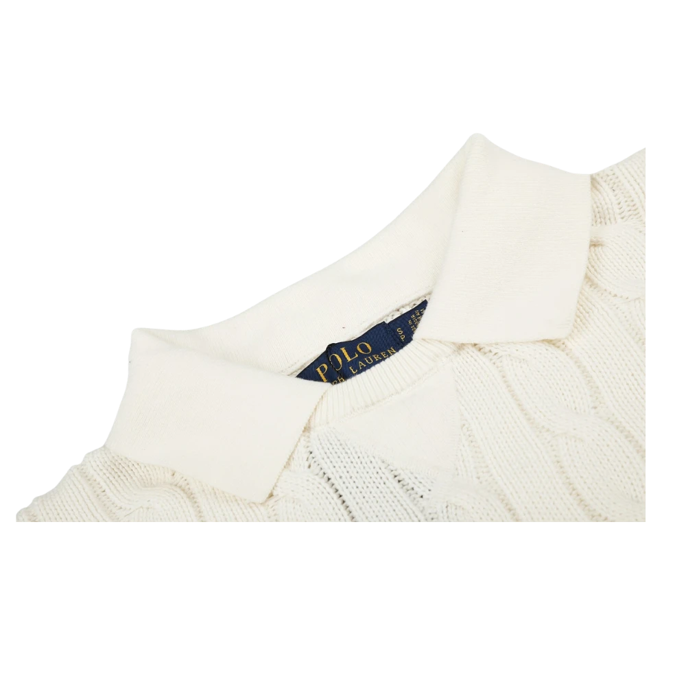 Suéter Ralph Lauren Tricô Branco com gola feminino — foto 3
