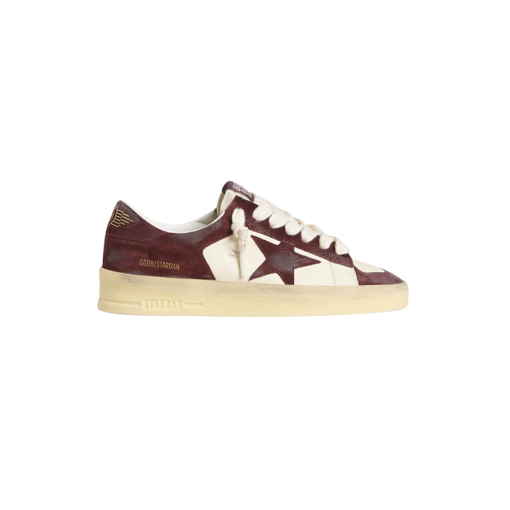 Golden Goose Stardan Donna in nappa bianca con stella e talloncino in suede