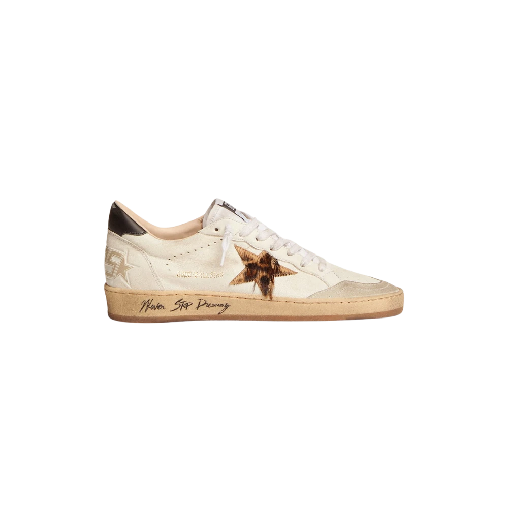 Golden Goose Ball Star con stella in cavallino leopardato e talloncino
