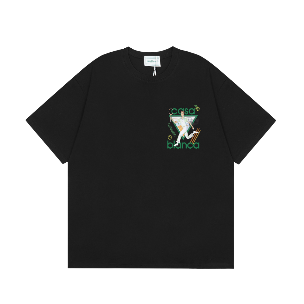 Camisa Casa Blanca Tennis Club na cor preta