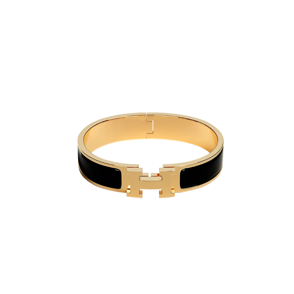 Bracelete Hermès Clic H Dourado