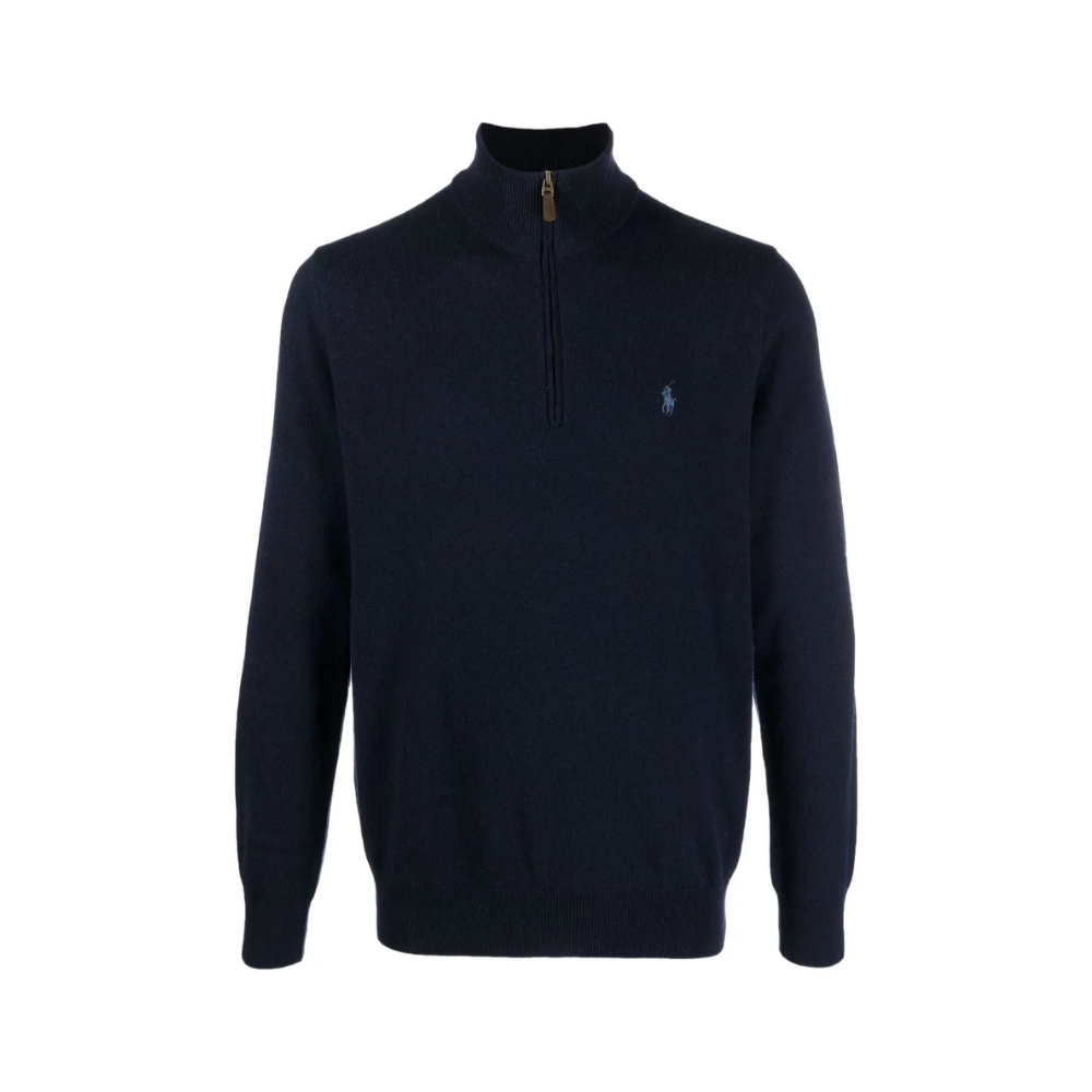 Suéter Quarter Zip Ralph Lauren Navy Blue