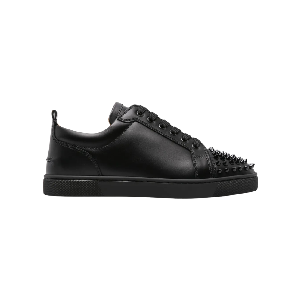 Tênis Christian Loubotin All Black Couro Spikes