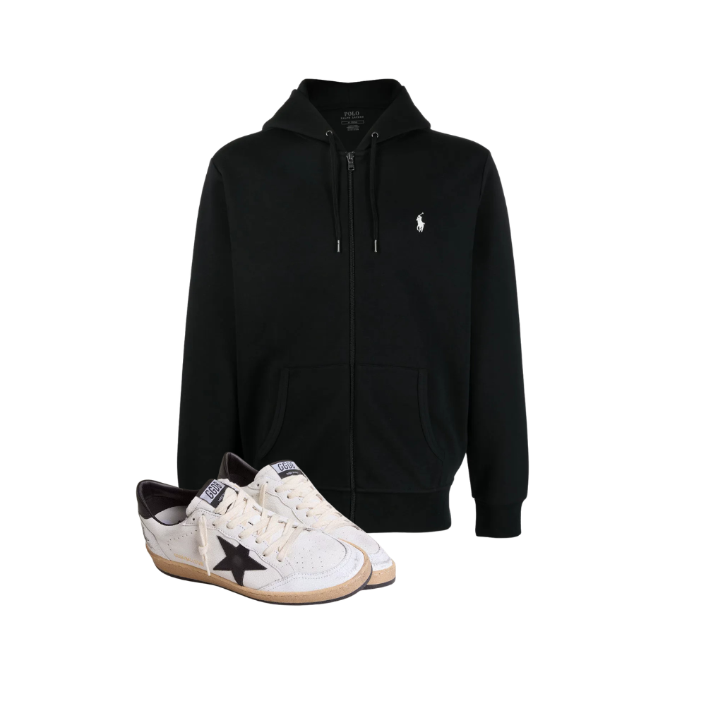 KIT Moletom Zíper Ralph Lauren + Golden Goose Ball-Star